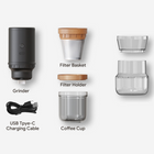 Rejse-Kaffe Bundle: Elektrisk Kaffekværn & Tragt